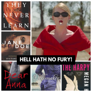 Graphic of five books about women getting revenge