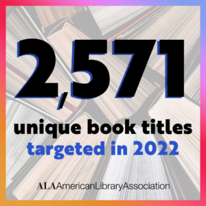 2,571 books targeted for bans in 2022.