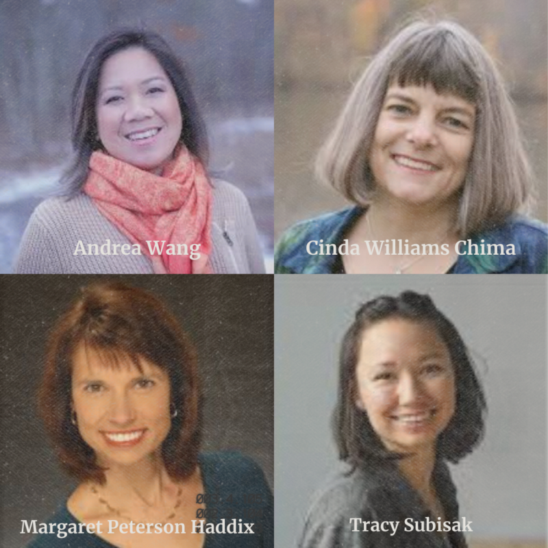 Ohioana YA and middle grade authors Andrea Wang, Cinda Williams Chima, Margaret Peterson Haddix and Tracy Subisak (from left to right). All of these authors spoke at Ohioana 2024.
